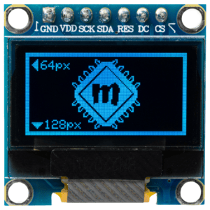 Wyświetlacz OLED 0,96" 128x64px SPI niebieski