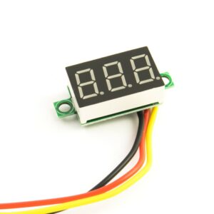 Woltomierz LED, miniaturowy miernik 0.36" - zielony