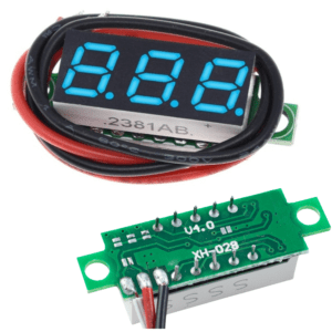 Woltomierz DC LED, miniaturowy miernik 0.28" - niebieski