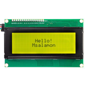 Wyświetlacz LCD 4x20 znaków zielony z konwerterem I2C