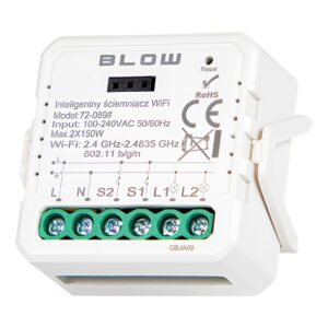 Inteligentny ściemniacz światła WiFi włącznik dwukanałowy