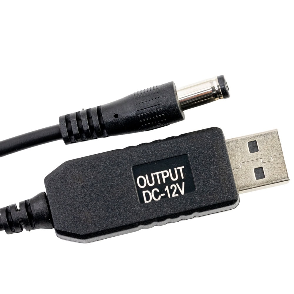 Kabel zasilający USB przetwornica 12V 1A 5.5/2.5