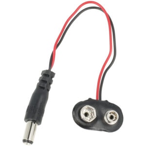 Kabel zasilający DC 9V z wtyczką 90° dla Arduino