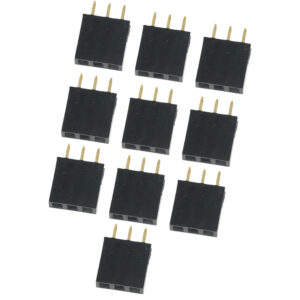 Gniazdo goldpin 1x3 pin żeńskie proste 2.54mm -  10 sztuk
