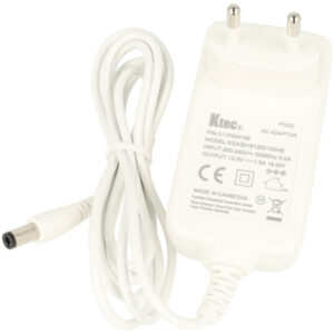 Zasilacz impulsowy 12V 1,5A 2,5/5,5 mm biały